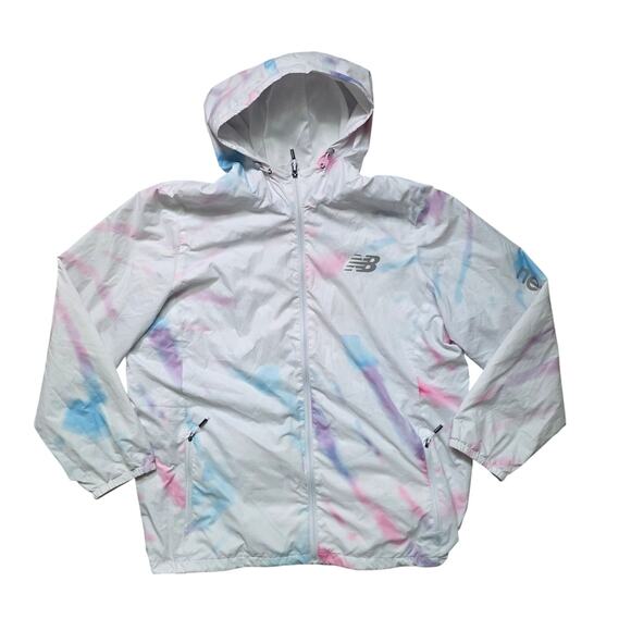 New Balance Jacket Women 3X White Pastel Mesh Lined Full Zip - Picture 1 of 7